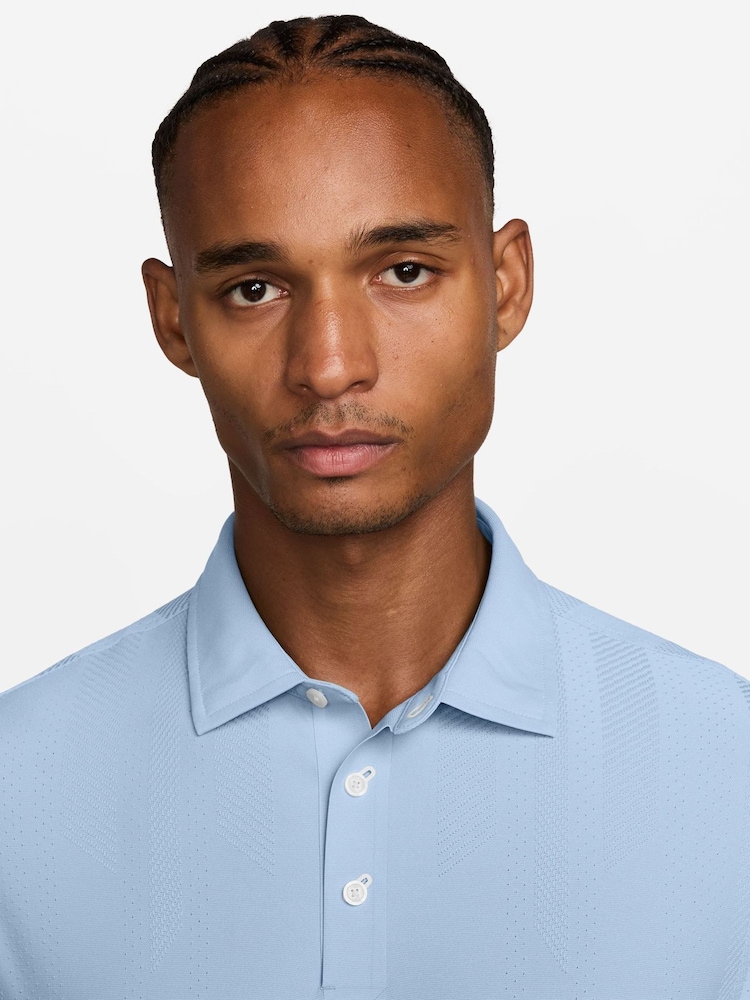Nike Blue Dri-FIT Tailored Performance Golf Polo Shirt - Image 3 of 3 Nike Blue Dri-FIT Tailored Performance Golf Polo Shirt - Image 3 of 3