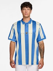 Nike Blue Fairway Fresh Stripe Golf Loose Fit Polo Shirt - Image 1 of 3