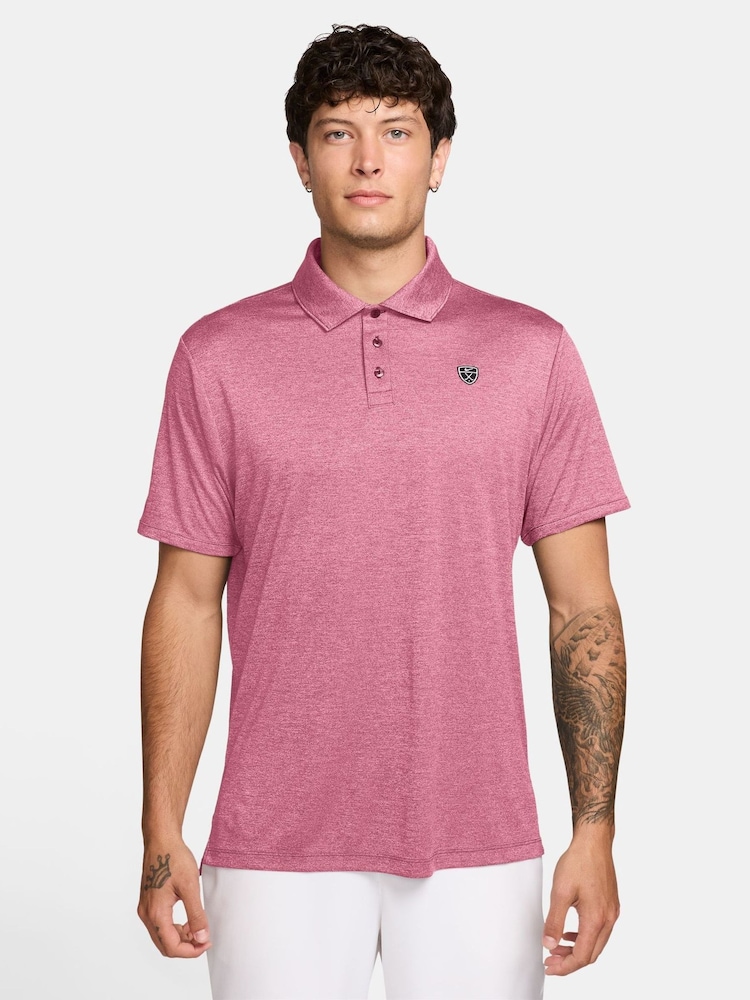 Nike Pink Dri-FIT PAR5 Golf Heather Polo Shirt - Image 1 of 3