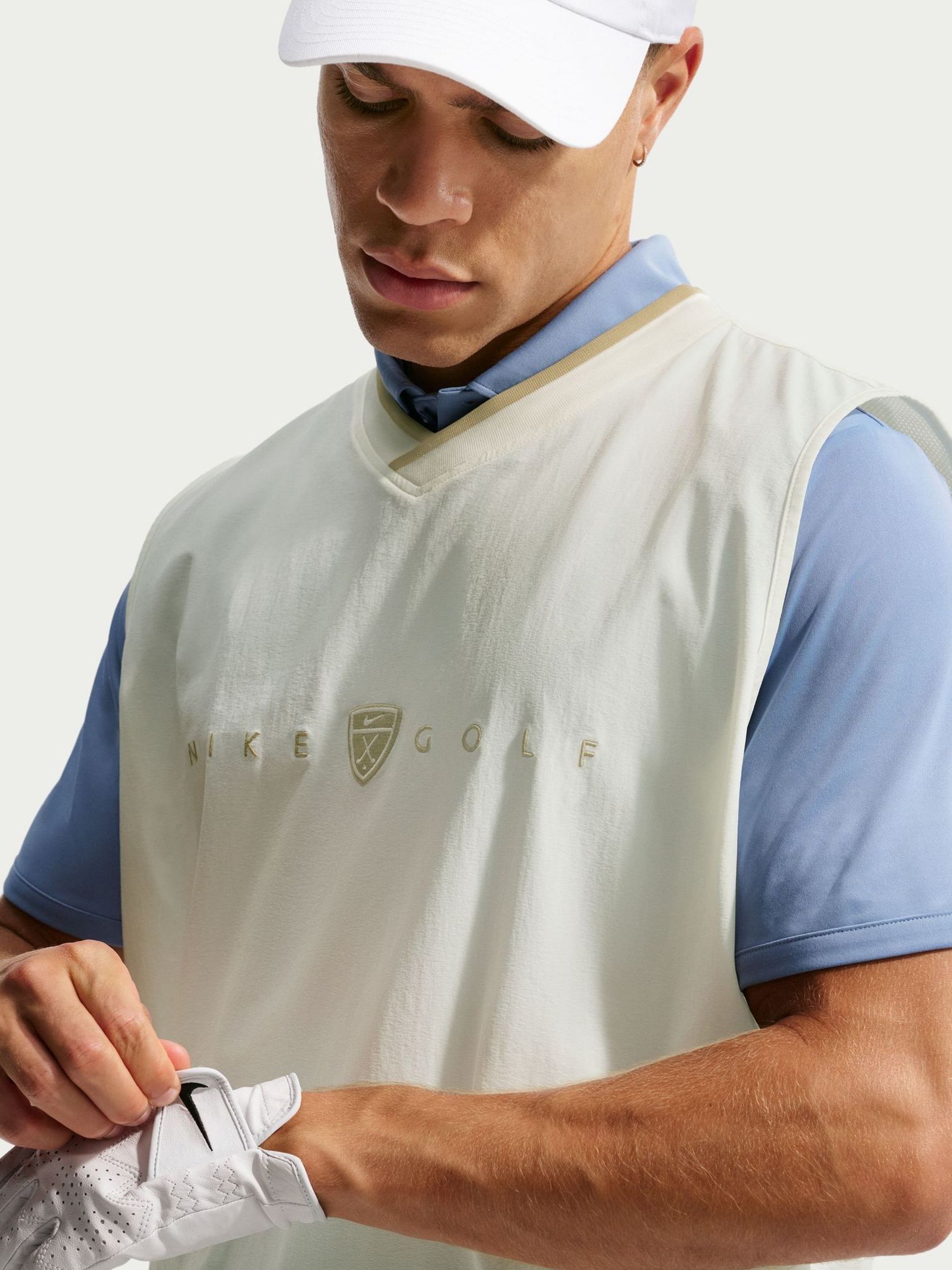 Buy Nike Beige Knitted Wind Golf Vest from the Next UK online shop