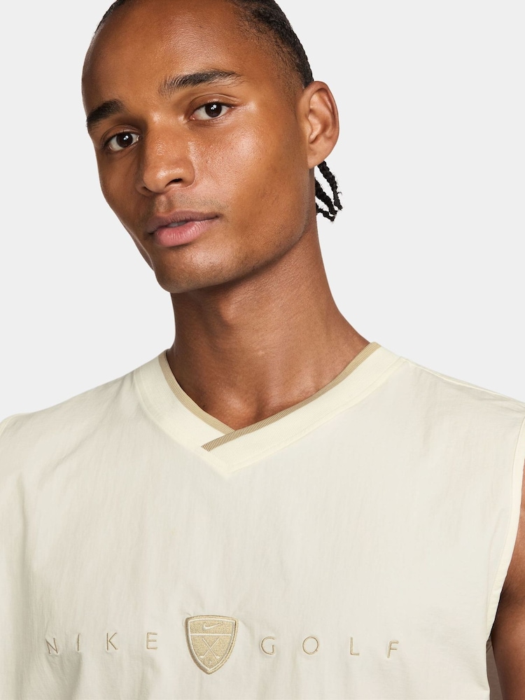 Nike Beige Knitted Wind Golf Vest - Image 3 of 3