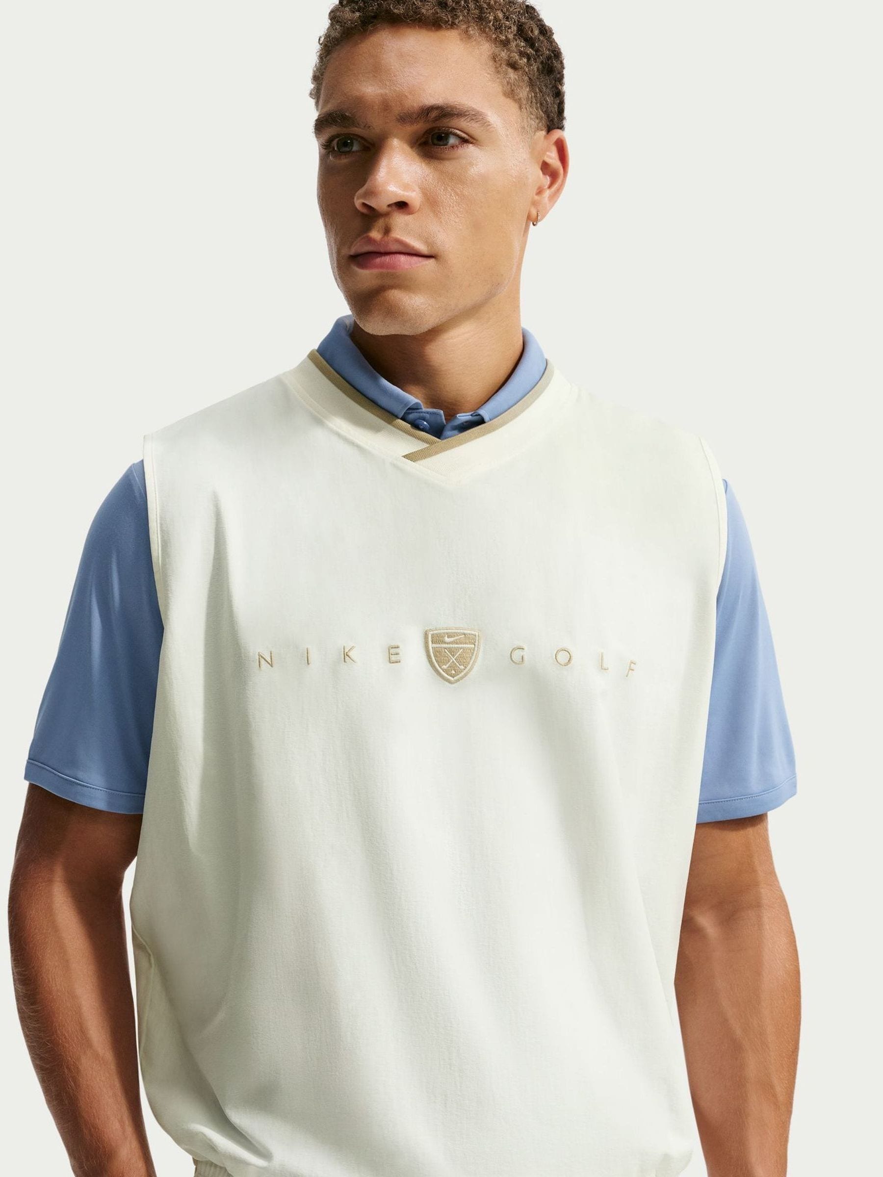 Buy Nike Beige Knitted Wind Golf Vest from the Next UK online shop