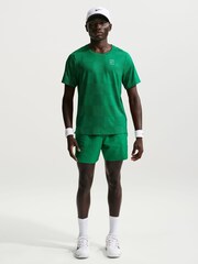 Nike Green Court Dri-FIT Advantage Print Tennis T-Shirt - Image 1 of 5