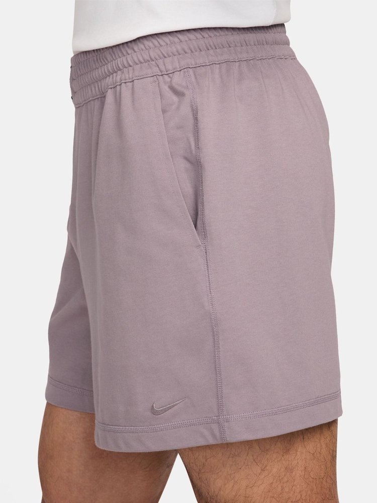 Nike Light Violet Pink Athletic Club Dri-FIT 5" Knit Training Shorts - Image 4 of 4