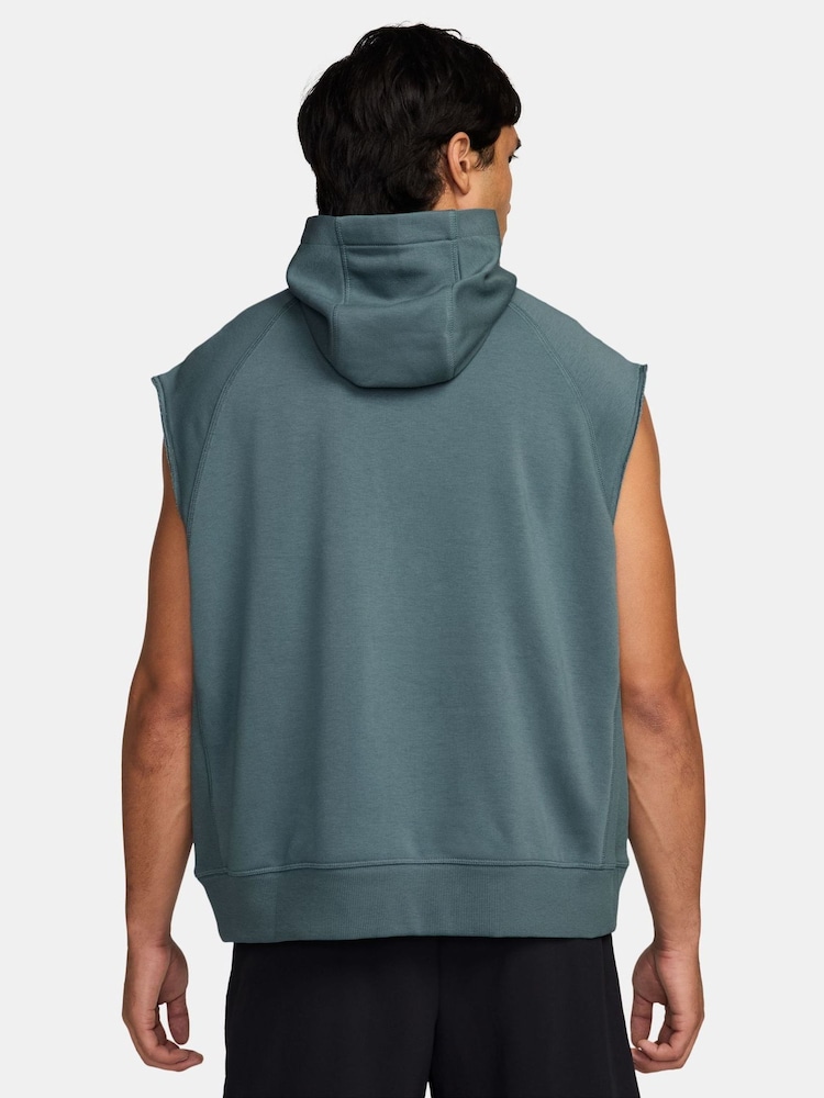 Nike Mineral Slate Athletic Club Dri-FIT Sleeveless Training Hoodie - Image 2 of 3