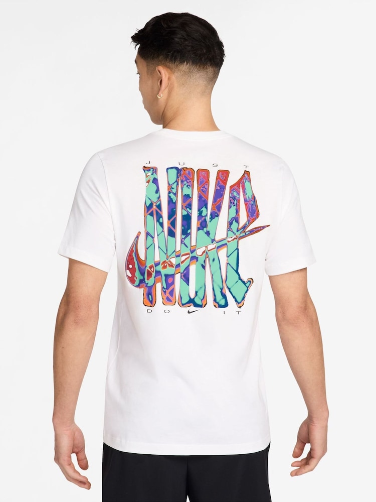 Nike White Thermal Training T-Shirt - Image 2 of 3 Nike White Thermal Training T-Shirt - Image 2 of 3