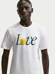 Nike White Court Love Print Tennis T-Shirt - Image 3 of 5