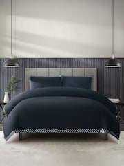 Duchamp Deep Well Premium Cotton Sateen Border Duvet Set - Image 1 of 2