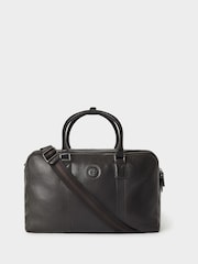 Schwarz - Osprey London Black The Compass Leather Weekender Bag - Bild 1 von 6