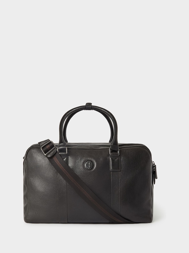 Schwarz - Osprey London Black The Compass Leather Weekender Bag - Bild 1 von 6