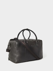 Schwarz - Osprey London Black The Compass Leather Weekender Bag - Bild 3 von 6