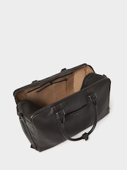 Schwarz - Osprey London Black The Compass Leather Weekender Bag - Bild 4 von 6