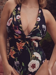 B by Ted Baker Plunge Swimsuit with Tummy Control - Image 3 of 6