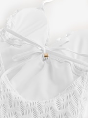 B by Ted Baker Cream Crochet Plunge Swimsuit with Tummy Control - Image 4 of 5