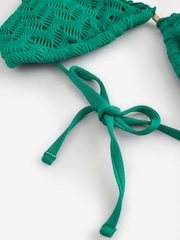 B by Ted Baker Grön Virkad Tri Bikinitopp - Bild 7 av 8