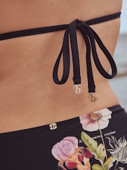 B by Ted Baker Tri Black Floral Bkini Top - Image 6 of 6