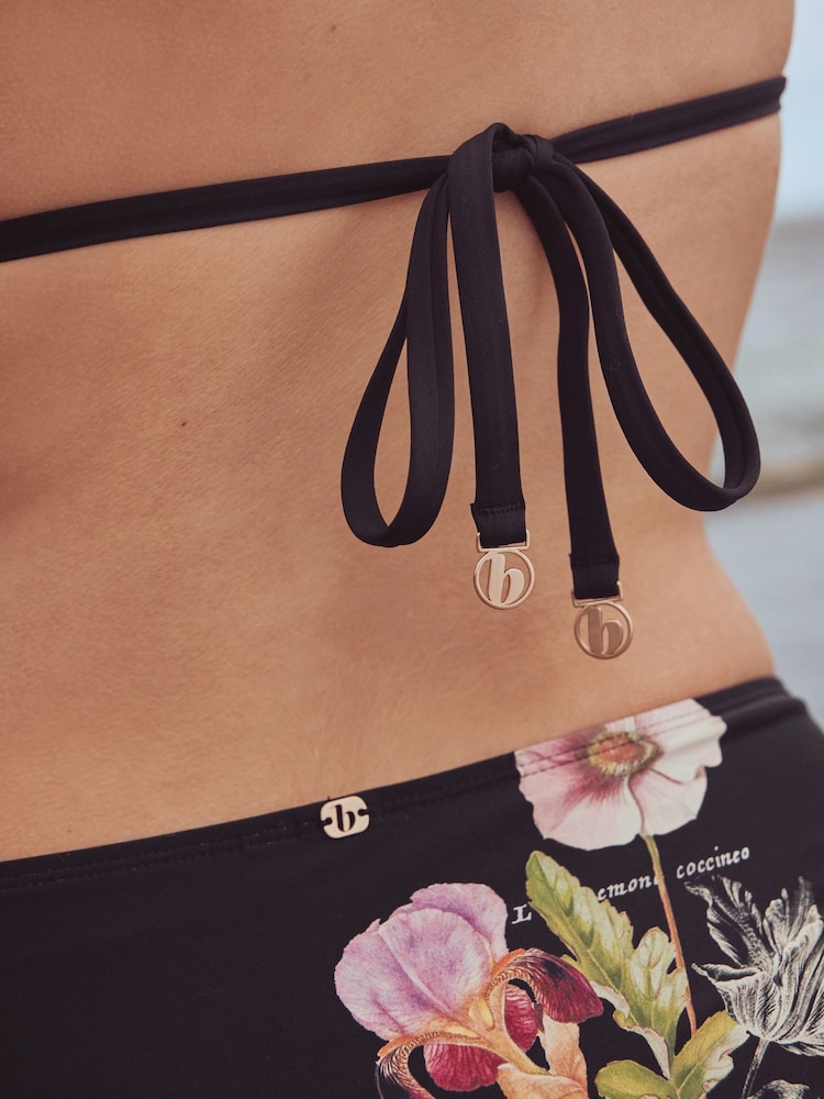 B by Ted Baker Tri Black Floral Bkini Top - Image 6 of 6 B by Ted Baker Tri Black Floral Bkini Top - Image 6 of 6