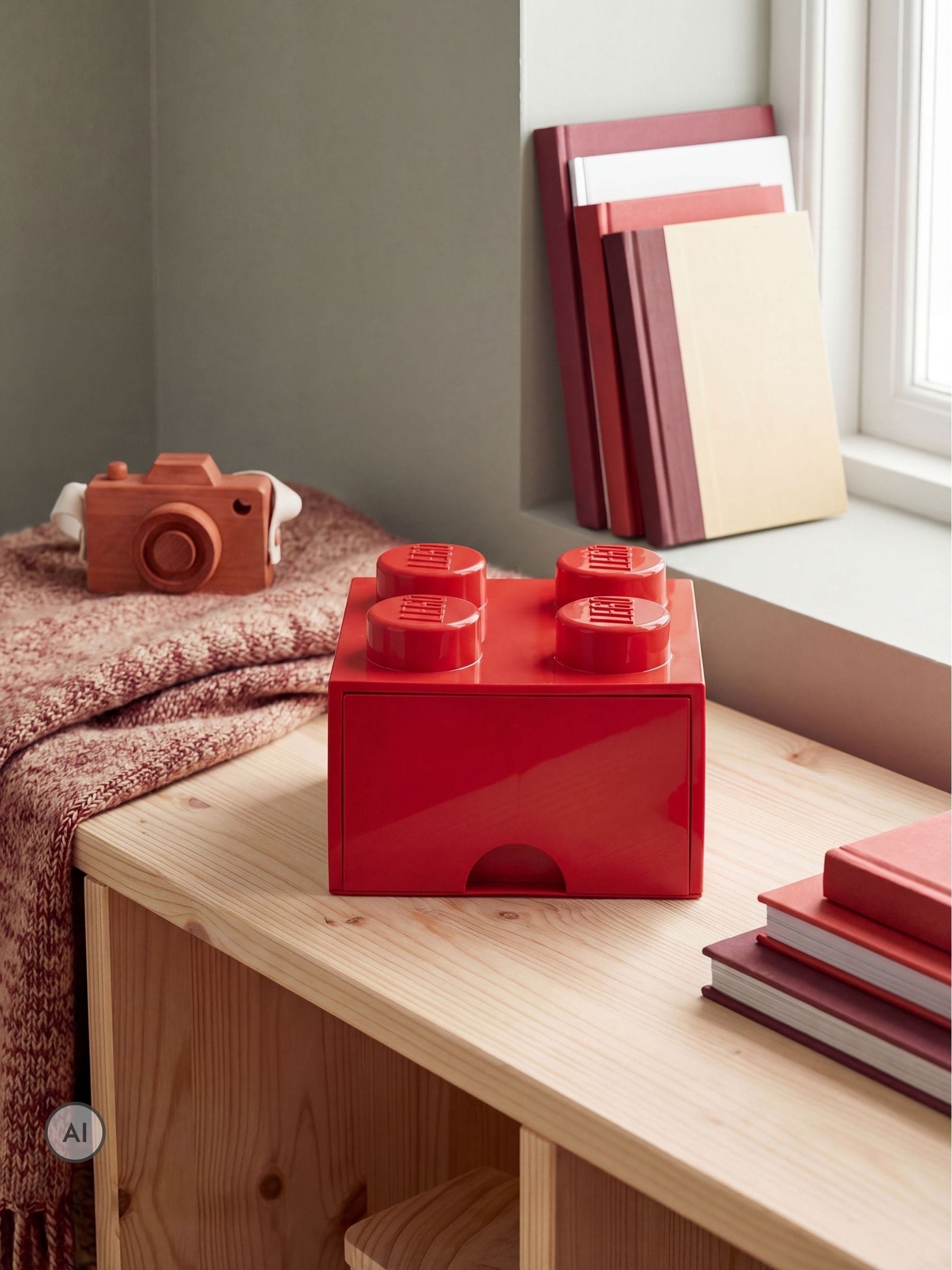 Lego Unisex Infant Bright Red Drawer 4 Brick - Image 5