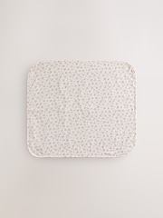 Pink Ditsy Floral Cotton Baby Muslin Blanket - Image 2 of 7