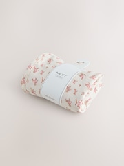 Pink Ditsy Floral Cotton Baby Muslin Blanket - Image 4 of 7