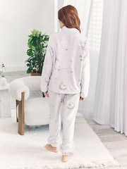 Chelsea Peers Natural Fleece Burnout Cosmic Constellations Sweatshirt & Jogger Co-ord - Image 4 of 6