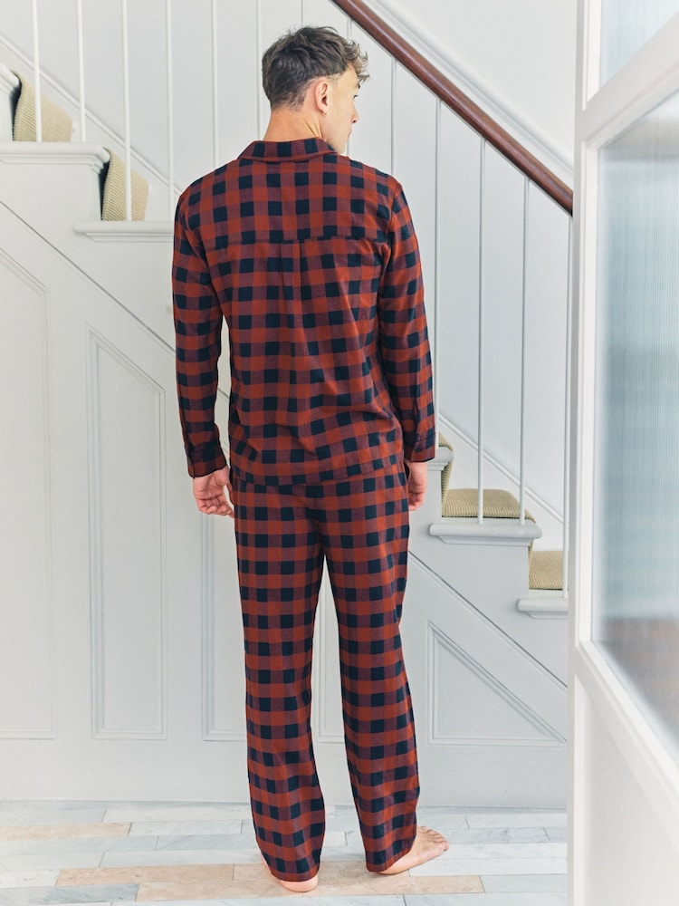 Chelsea Peers Blue Checked Long Pyjamas Set - Image 2 of 7 Chelsea Peers Blue Checked Long Pyjamas Set - Image 2 of 7