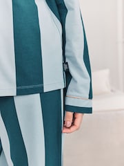 Chelsea Peers Blue Stripe Long Pyjama Set - Image 6 of 6
