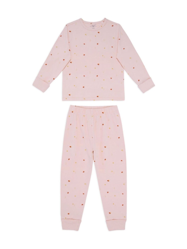 Chelsea Peers Pink Mini Mushroom Print Long Pyjamas Set - Image 1 of 3