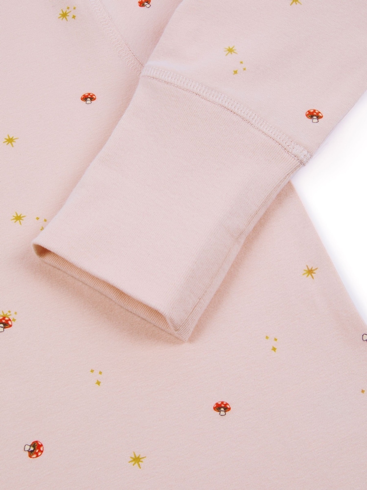 Chelsea Peers Pink Mini Mushroom Print Long Pyjamas Set - Image 2 of 3