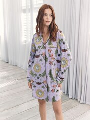 Chelsea Peers Purple Moonlit Forest Print Nightshirt - Image 2 of 5