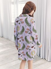Chelsea Peers Purple Moonlit Forest Print Nightshirt - Image 3 of 5
