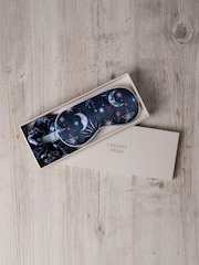 Chelsea Peers Blue Satin Mystic Moon Print Sleep Mask & Scrunchie Gift Set - Image 1 of 4
