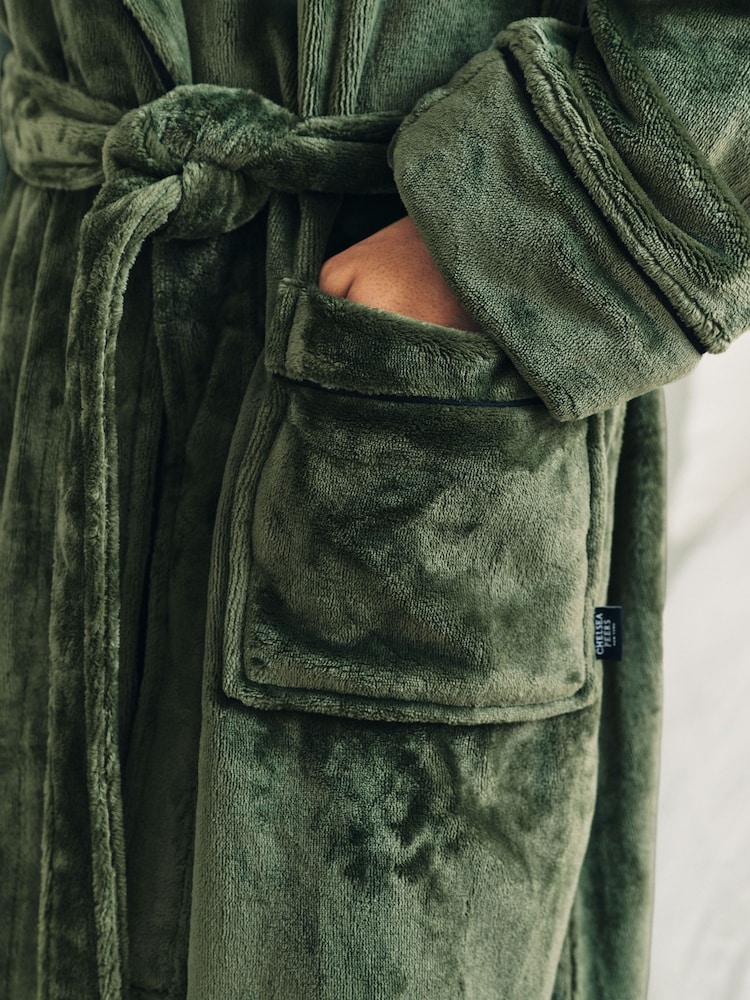 forest green dressing gown Robe- Forest Green Heron Gown – Pipton main image 1