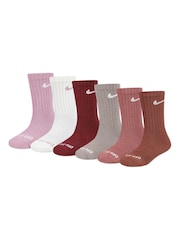 Nike Rust Brown Little Kids Socks 6 Pack - Image 1 of 3