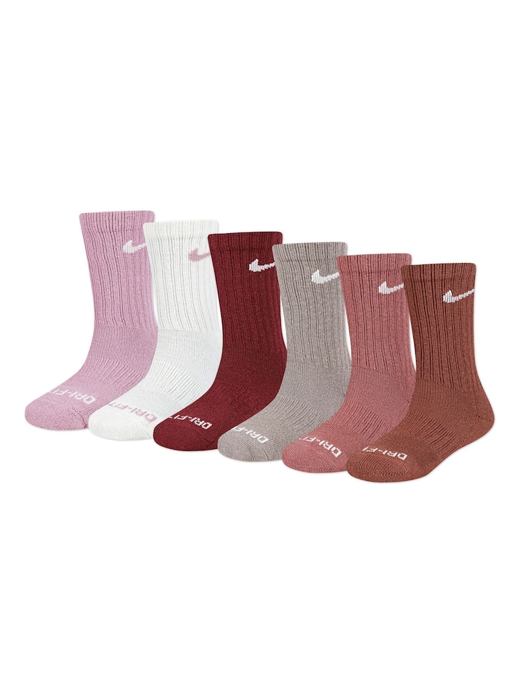 Nike Rust Brown Little Kids Socks 6 Pack - Image 1 of 3