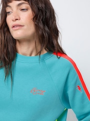 SCAMP & DUDE Green Oversized Sweatshirt Colourblock - Image 4 of 5