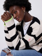 SCAMP & DUDE Cream Cardigan with Bold Stripe - Image 4 of 5
