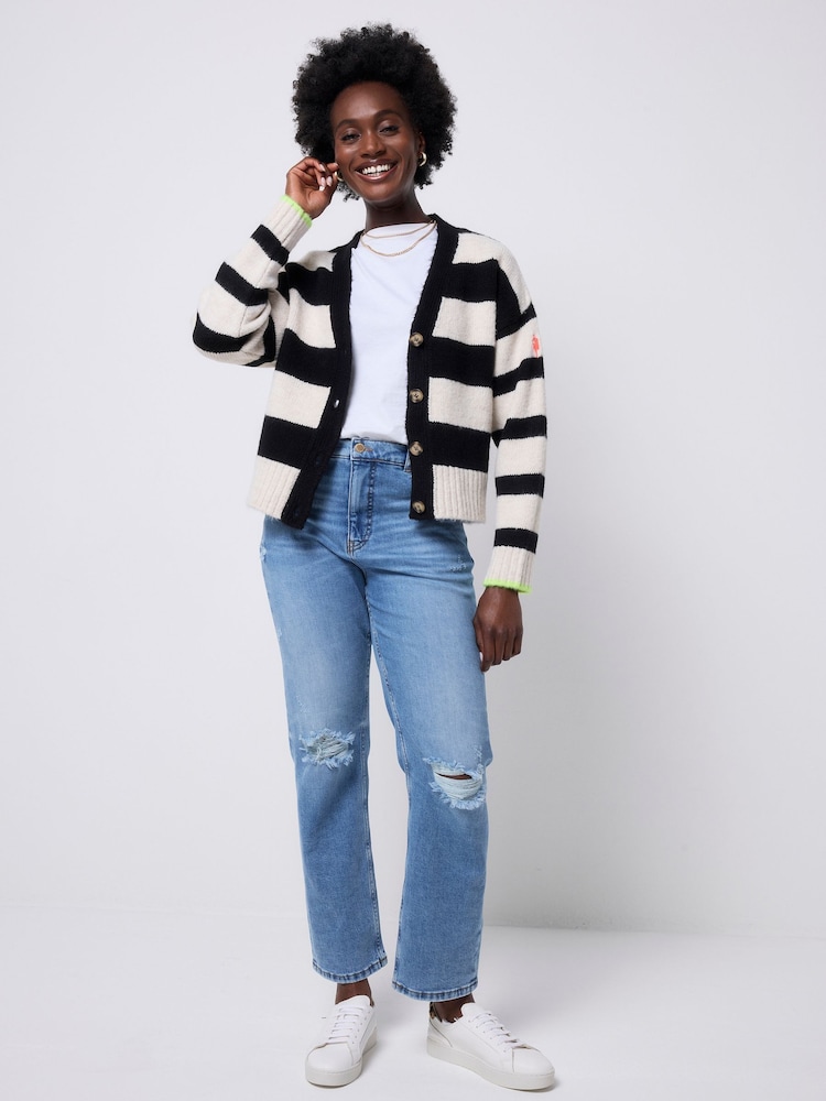 SCAMP & DUDE Cream Cardigan with Bold Stripe - Image 5 of 5