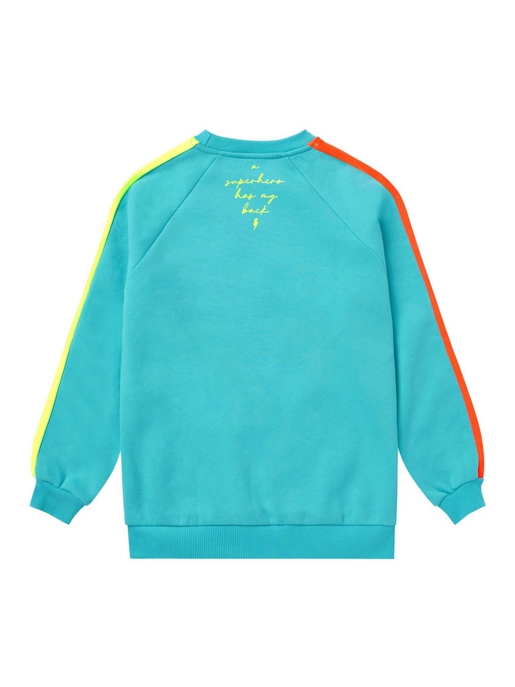 SCAMP & DUDE Green Kids Colourblock Sweatshirt - Image 2 of 2 SCAMP & DUDE Green Kids Colourblock Sweatshirt - Image 2 of 2