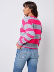 SCAMP & DUDE Grey Cardigan with Bold Stripe - Image 2 of 5