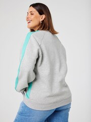 SCAMP & DUDE Grey Oversized Sweatshirt Colourblock - Image 4 of 5