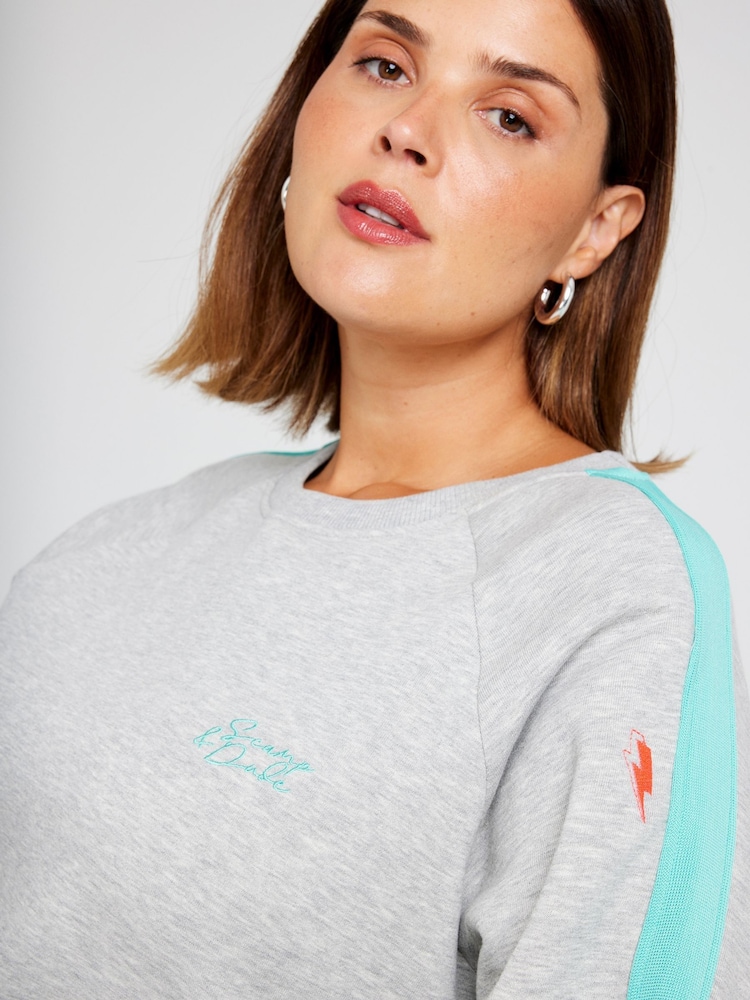SCAMP & DUDE Grey Oversized Sweatshirt Colourblock - Image 5 of 5