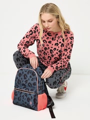 SCAMP & DUDE Grey Leopard Backpack - Image 2 of 5