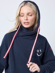 SCAMP & DUDE Blue Cowl Neck Hoodie - Image 4 of 5