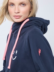 SCAMP & DUDE Blue Cowl Neck Hoodie - Image 5 of 5