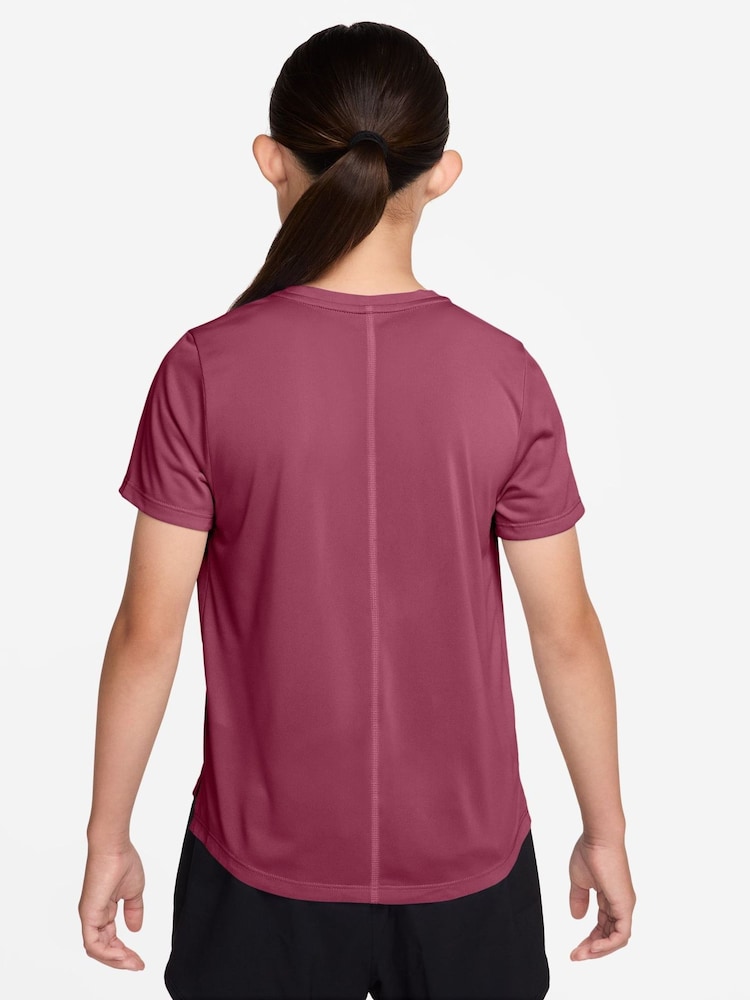 Nike Beet Pink Pro Dri-FIT Short Sleeve T-Shirt - Image 2 of 3 Nike Beet Pink Pro Dri-FIT Short Sleeve T-Shirt - Image 2 of 3