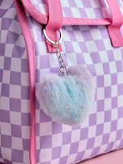 Pink and Purple Pastel Gingham Print Lunch Bag - Image 3 of 4