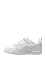 Jordan White/Silver Junior Access Court Low Trainers - Image 2 of 4