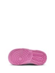 Nike White/Pink Infant Dunk Low Trainers - Image 8 of 9