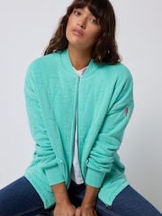 SCAMP & DUDE Blue Quilted Bolt Bomber Jacket - Image 4 of 5